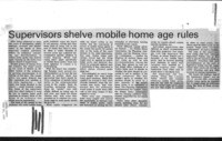 Supervisors shelve mobile home age rules