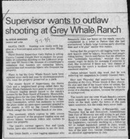 Supervisor wants to outlaw shooting at Grey Whale Ranch
