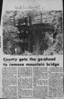 County gets the go-ahead to remove mountain bridge