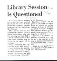 Library Session Is Questioned