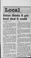 Union thinks it got best deal it could