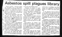 Asbestos spill plagues library