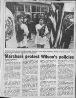 Marchers protest Wilson's policies