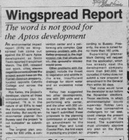 Wingspread Report: The word is not good for the Aptos development