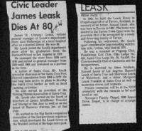 Civic leader James Leask dies at 80