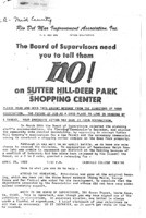 The Board of Supervisors need you to tell them no! on Sutter Hill-Deer Park Shopping Center