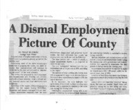 A dismal employment picture of county