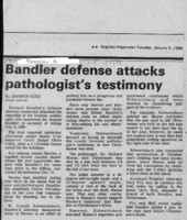 Bandler defense attacks pathologist's testimony