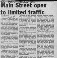 Main street open to limited traffic