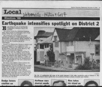 Earthquake intensifies spotlight on District 2
