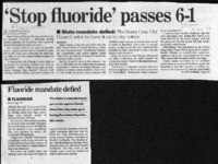 Stop fluoride' passes 6-1