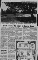 Golf course to open in Santa Cruz