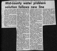 Mid-county water problem solution follows new line