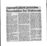 Cement plant provides foundation for firehouse