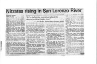 Nitrates rising in San Lorenzo River