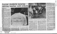 Former students surprise retiring teacher with tribute