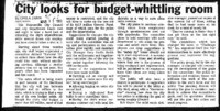 City looks for budget-whittling room