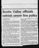 Scotts Valley officials rethink sewer line policy