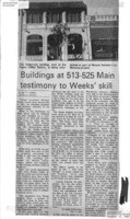 Buildings at 513-525 Main testimony to Weeks' skill