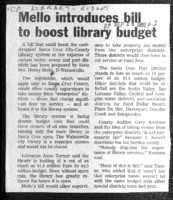 Mello introduces bill to boost library budget