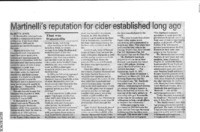 Martinelli's reputation for cider established long ago