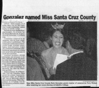 Gonzalez named Miss Santa Cruz County