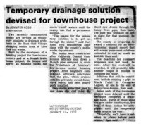 Temporary drainage solution devised for townhouse project