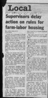 Supervisors delay action on rules for farm-labor housing