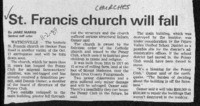 St. Francis church will fall