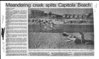 Meandering creek splits Capitola Beach