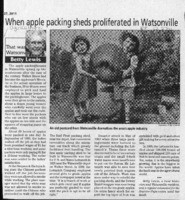 When apple packing sheds proliferated in Watsonville