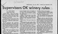 Supervisors OK winery rules