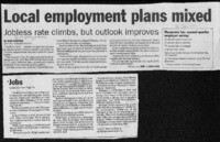 Local employment plans mixed