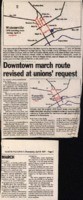 Downtown march route revised at unions' request