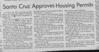 Santa Cruz Approves Housing Permits