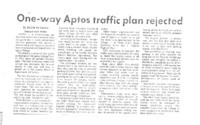 One-way village traffic plan gets short shrift