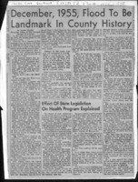 December, 1955, Flood To Be Landmark In County History