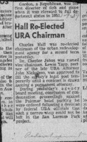 Hall Re-Elected URA Chairman