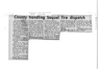 County handling Soquel fire dispatch