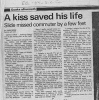 A kiss saved his life