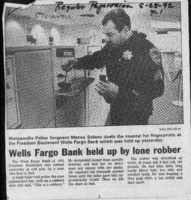 Wells Fargo bank held up by lone robber