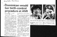 Dominican would bar birth-control procedure at AMI