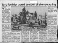 Early feminist would question all the celebrating