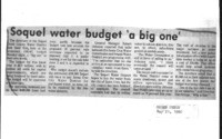 Soquel water budget 'a big one