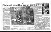 Chemical tested for use on dying pines
