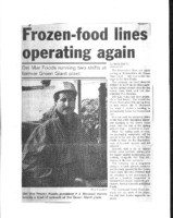 Frozen-food lines operating again