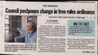 Council postpones change in tree rules ordinance