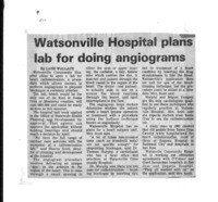 Watsonville Hospital plans lab for doing angiograms