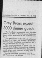 Grey Bears expect 3000 dinner guests