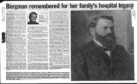 Bergman remembered for her family's hospital legacy